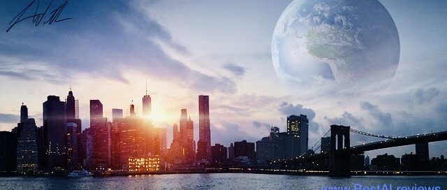 Sunset falling over new york city in 2023